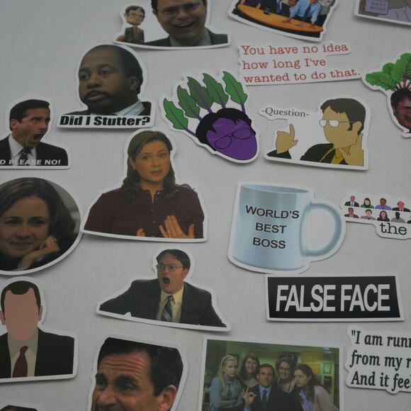 46 The Office Stickers Michael Dwight Jim Stanley Kevin Vinyl Laptop Bottle - Picture 4 of 14